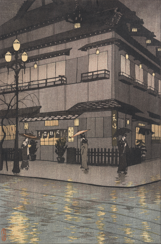 Holzschnitt von Shiro Kasamatsu von 1935